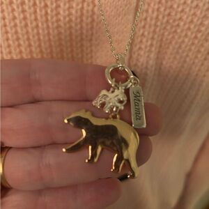 Mama Bear Pendant Necklace with matching earrings  STOCKING STUFFER!
